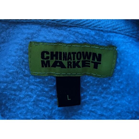 Chinatown Market Cream Basketball Pullover Hoodie Top  Mens Size Large - Picture 4 of 10